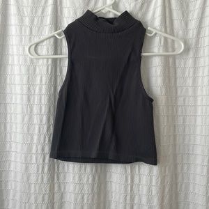 Zara ribbed turtle neck crop top